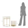 Hoher Nachttisch mit Hocker Sharon Cm Ø 52X70 - Ø 36X39