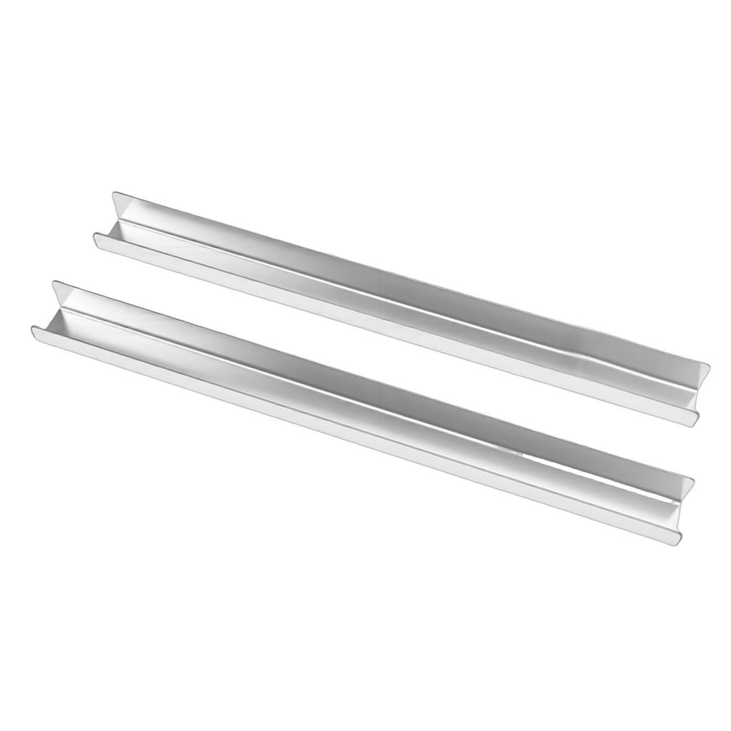 2pcs 304 Stainless Steel Drawer Cap Slip On Door Drawer Edge Guard for 0.75in Thick Doors Drawers