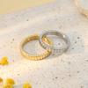 Jewelry Titanium Steel Gear Ring Women'S Non-Fading High-End 18K Gold Simple Ring