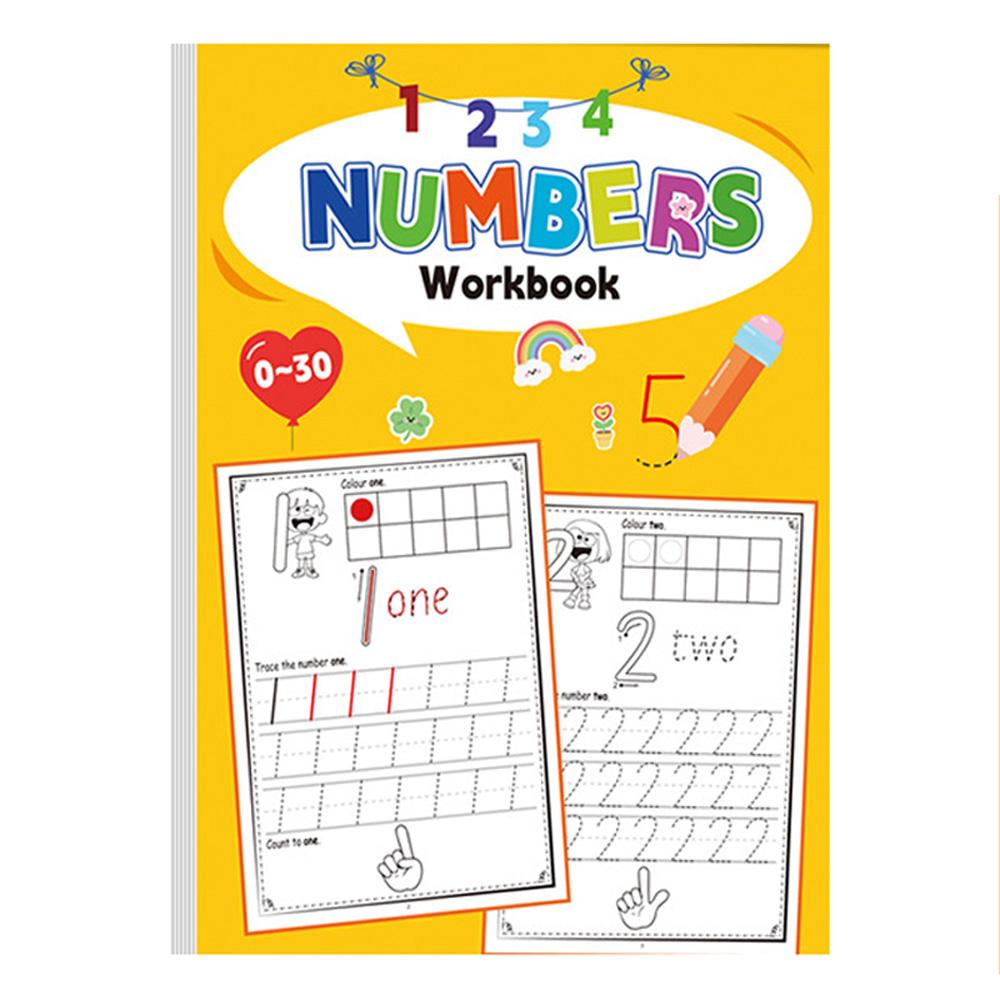 Рабочая тетрадь для цифр 0-30 Книжка для рисования Контроль ручки Практика каллиграфии Обучение дома и в школе Рабочая тетрадь Математика