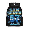 Funny 6 7 Meme Backpack Student  Big Backpacks Polyester Stylish School Bags Workout Colorful Rucksack