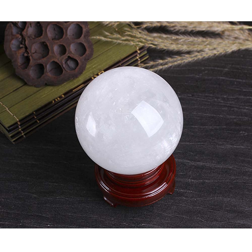 Natural Crystal Ball, Clear Quartz, Natural Stone, Feng Shui Ornament, Decorative Stone for Entrance, April Birthstone, Feng Shui Item, Lucky Charm, P