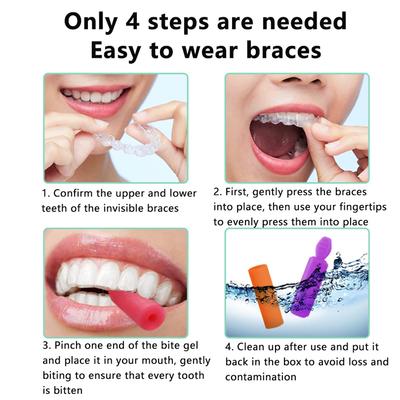 10 Pezzi Chewies Allineatore Gusto Frutta Adulto Gomma da Masticare Bastoncino da Mordere Allineatori Invisibili Morsi Correttivi per Denti Forniture Dentali