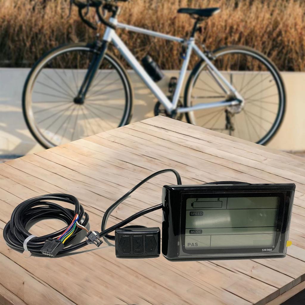 E-bike 25A/30A Brushless Motor Controller 24V 36V 48V 350W-1000W and S966/ SW900 LCD With PAS Throttle Kit for E-Scooter Rapir