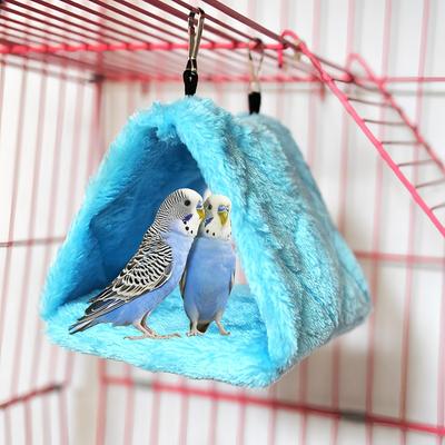 Pet Bird Parrot Cage Warm Hanging Bird Nest Tent Plush Hammock Warm Hut Hanging Cave for Cage Hanging Hammock