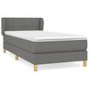 Box Spring Bed with Mattress Light Grey 80x200 cm Fabric