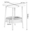 Small Coffee Table, Flower Shaped Desktop Tea Table, Modern Style End Table, Living Room Center Minimalist Display Coffee Table with 2-Tier