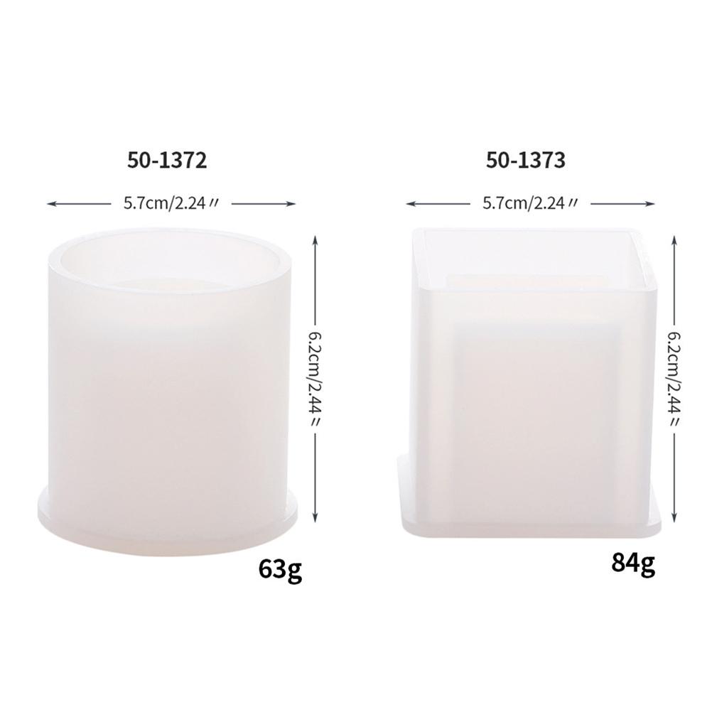 2PCS DIY Silicone Pen Molds Cube and Cylinder Resin Molds Pen Holder Mold for Craft Making