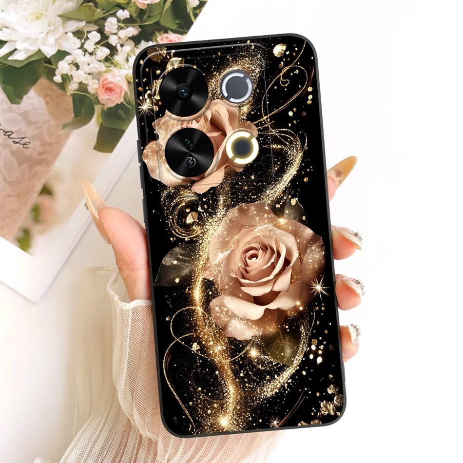 For ITEL P65 Cute Cat Flower Cartoon Phone Case For Itel P671L ItelP65 Shockproof Soft Silicone Covers Bumpers