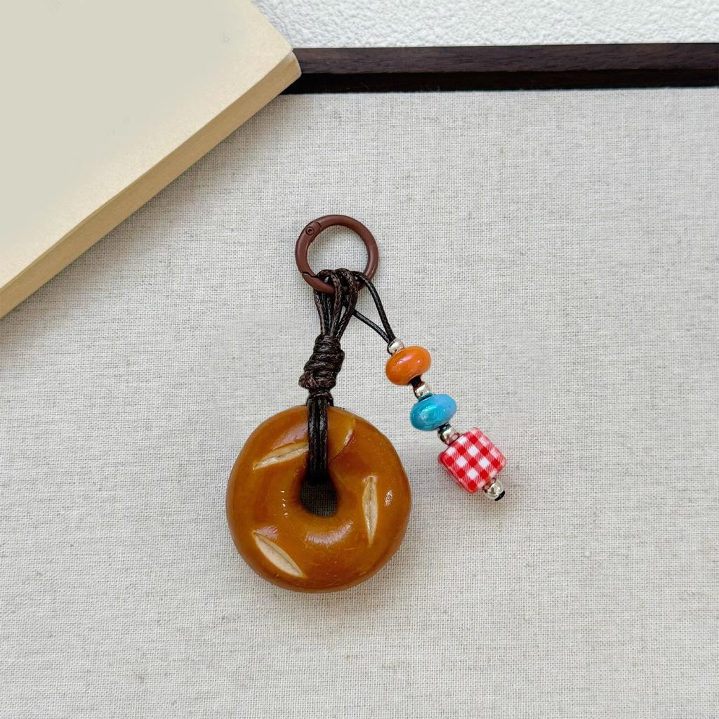 Realistic Chocolate Pretzel Bread Style Phone Charm Ornament Bag Pendant Fashion Bags Accesories For Daily Essential