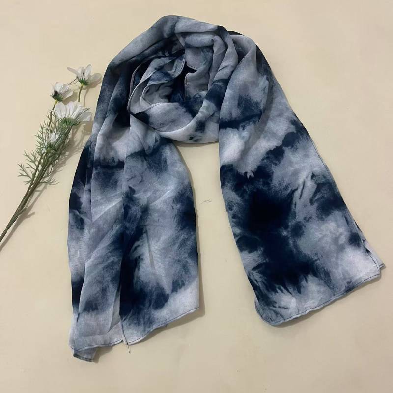 Cotton Doublesided Printed Gradient Scarves For Women Men With Warmth And Sun Protection