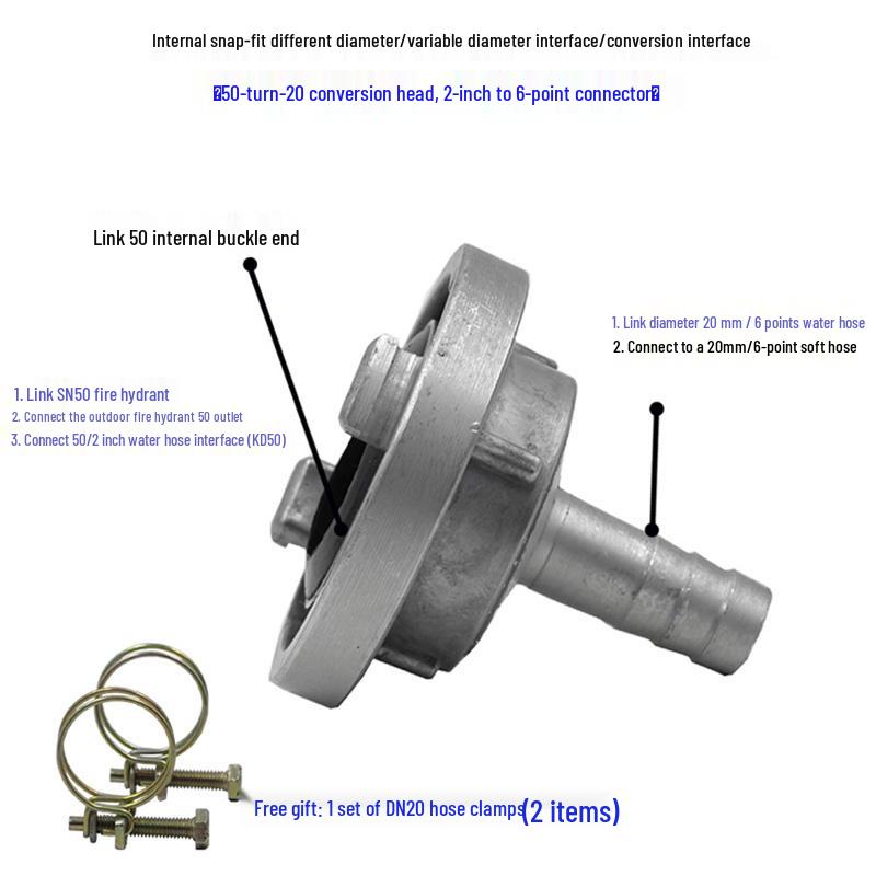 Fire Hydrant Connector Adapter 65mm/50mm to 40mm/32mm/25mm/20mm Reducer, 2.5 /2  to 1.5 /1.6  Pipe