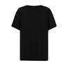 Women's Casual Sequin Printed V-Neck Short Sleeve Decorative Button T-Shirt Top