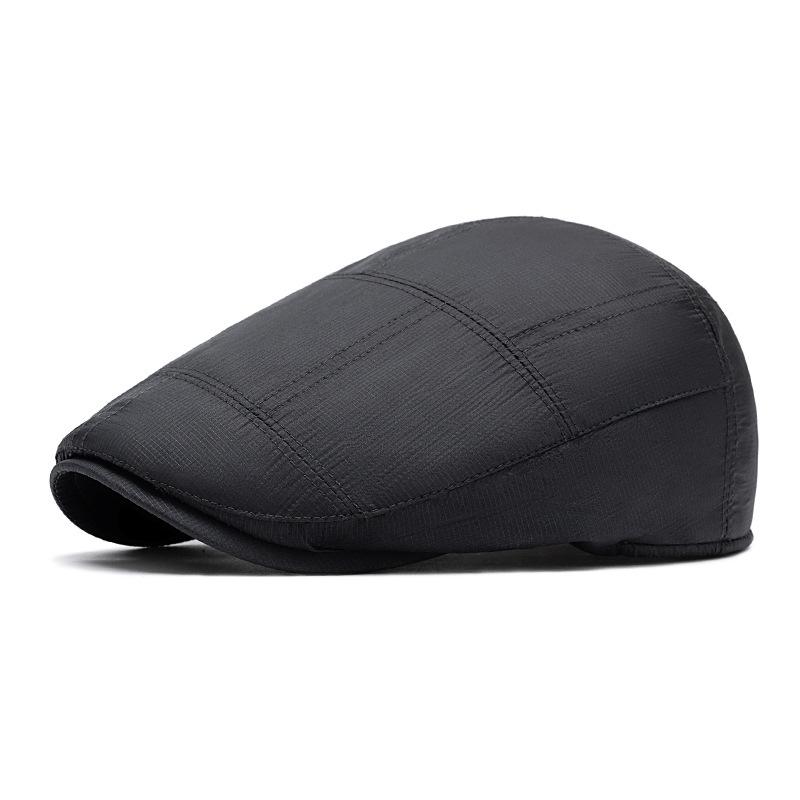 Autumn Winter Cotton Warm Cap Men's Forward Cap Retro Peaked Cap British Beret Newsboy Cap