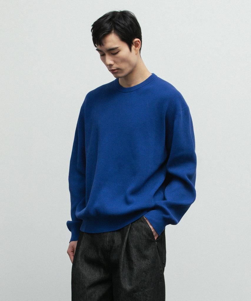 BLANKROOM All-Weather Crew Knit_Blue