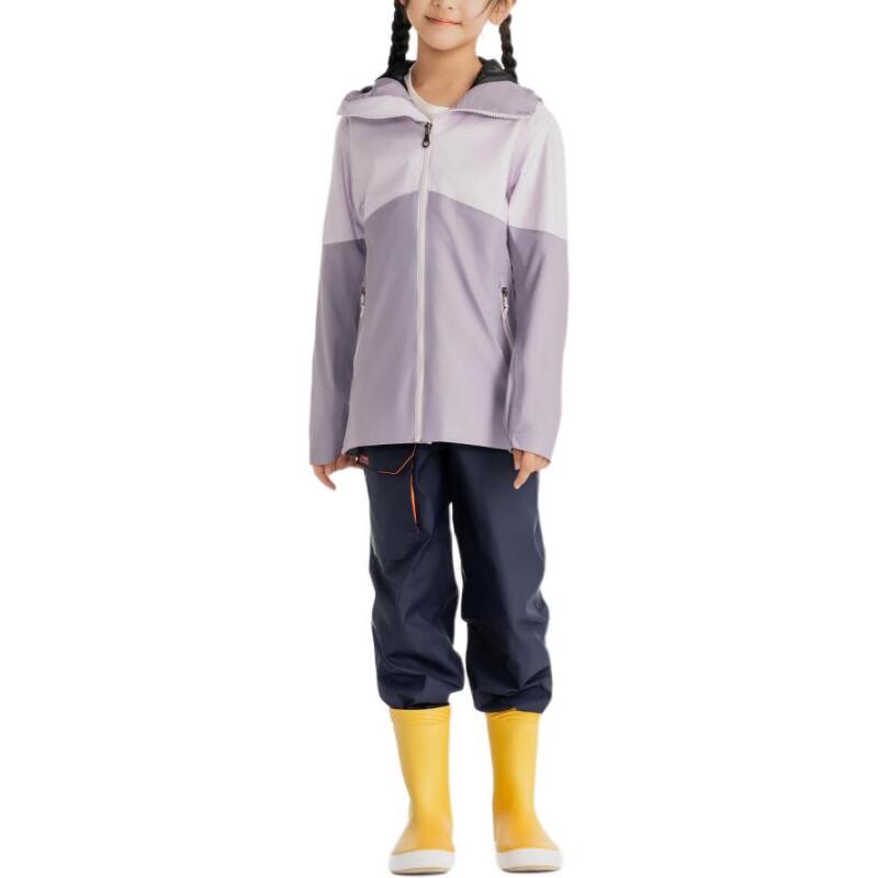 DECATHLON TRIBORD SAILING 100 Hooded Zipper Long Sleeve Jacket Purple Junior