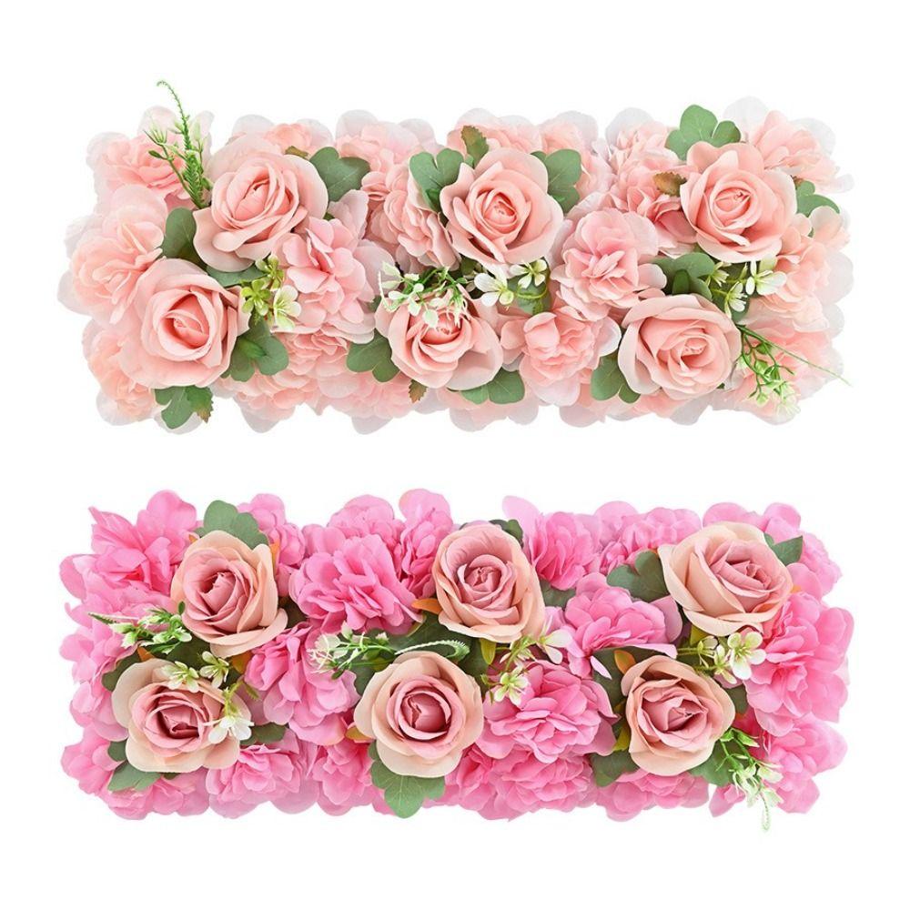 54X23CM Size Artificial Rose Strip Simulation Flowers Strip Flower Design Wedding Scene Decoration Rose Arrangement
