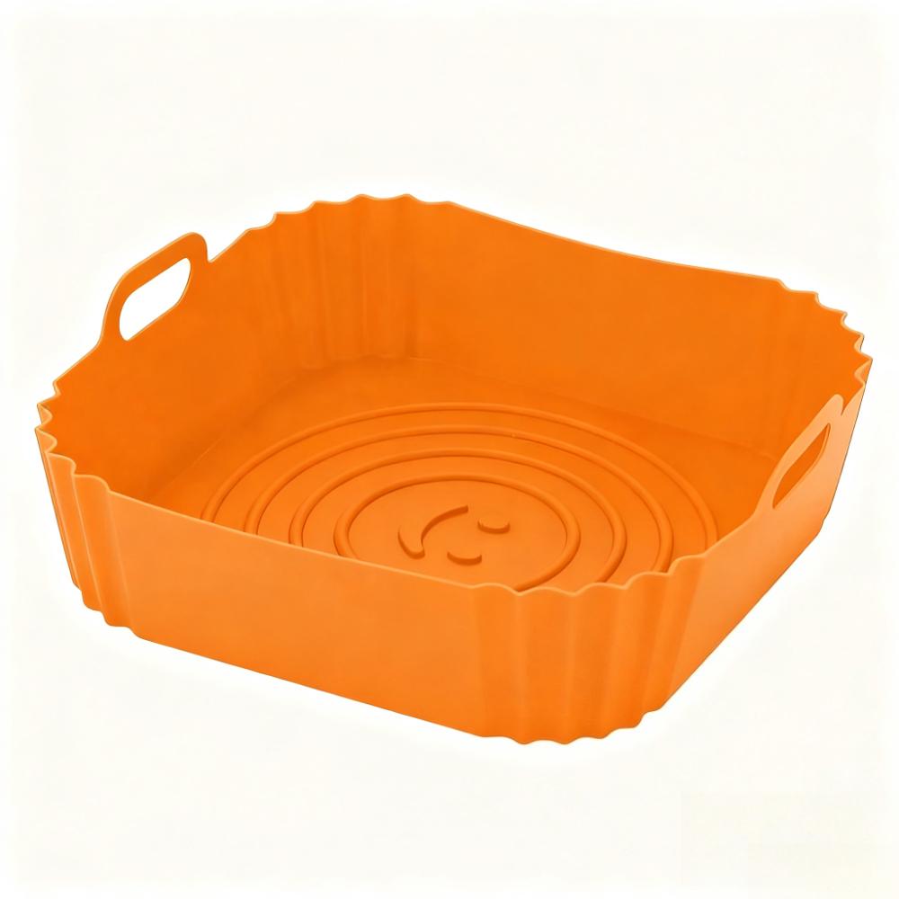 Square Silicone Air Fryer Liners Reusable for Baking Tray Pizza Fried Chicken Airfryer Basket Oven Microwave Kitchen Accessories