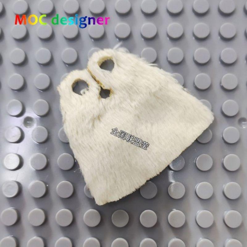 

MOC Отечественный Маленький Частичный Плащ Реквизит Солдат Строительные Блоки Long Fluffy Beige Cloak 1