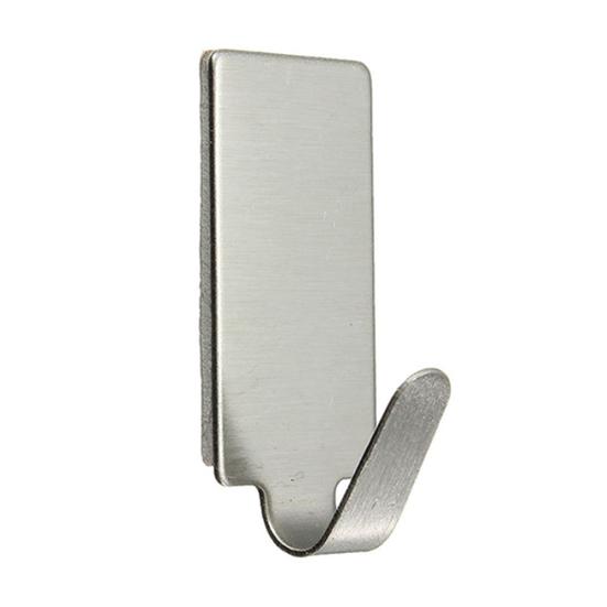6Pcs/Lot Self Adhesive Stainless Steel Wall Glass Stick Hooks Hangers Holders