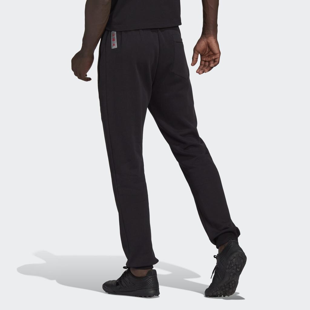 Adidas Manchester United Knitted Sweatpants Men's Black Moderate Cuffed Pants H63997