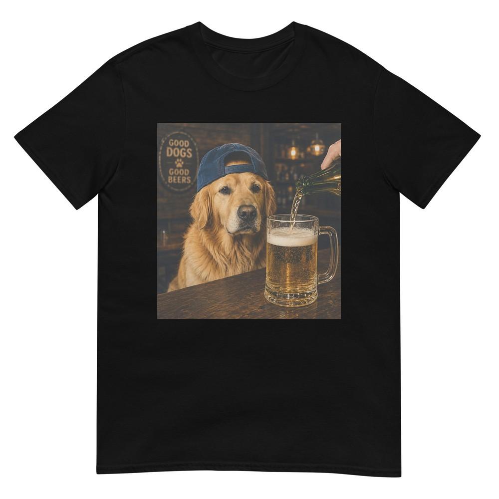 Golden Retriever trinkt Bier Lustiger Hund Bier Humor T-Shirt