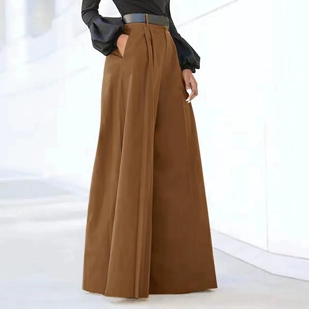 Women's High Waist Wide Leg Pants Flared Pants Fashion Elegant Party Wide Leg Pants