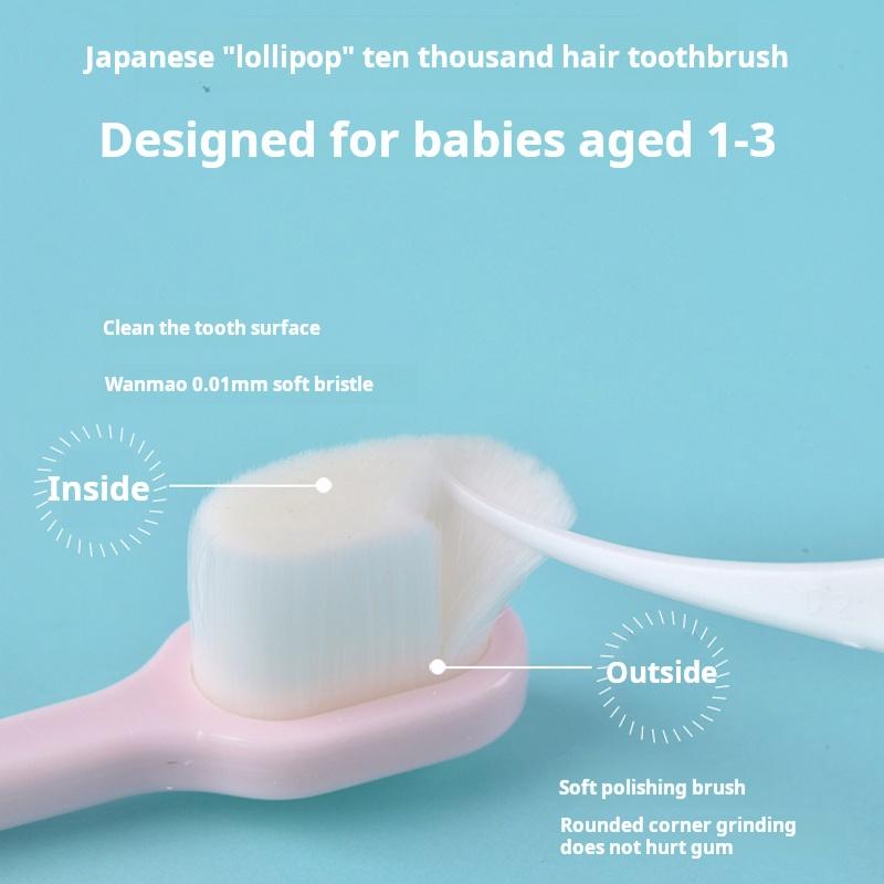 Ultra Soft Toothbrush for Toddlers Aged 1 to 3, 20000 Bristles, Pink, 1 Piece