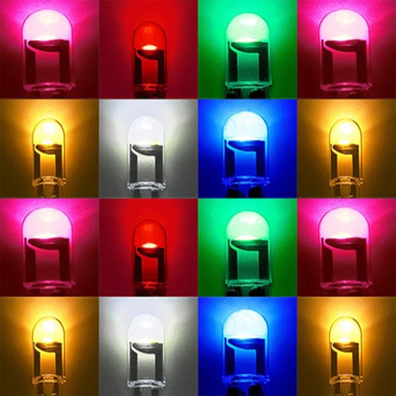 20X New LED Canbus T10 Car Lights COB Glass Interior Parts Bulbs 6000K White Auto License Plate Lamp Dome Read Light 12V