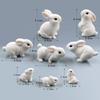 2026 Hot Easter Christmas Rabbit Figurine Landscape Home Kawaii Room Decor Miniature Fairy Garden Decoration Accessories Modern