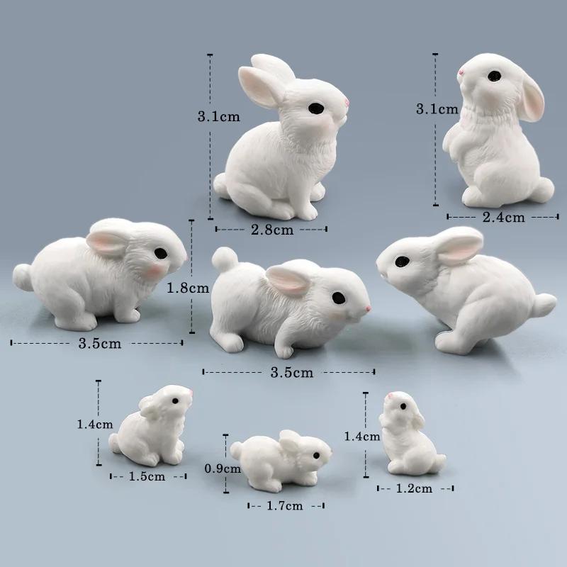 2026 Hot Easter Christmas Rabbit Figurine Landscape Home Kawaii Room Decor Miniature Fairy Garden Decoration Accessories Modern