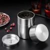 400/550Ml Tea/Coffee Canister With Airtight Double Lids For Loose Tin Containers Stainless Steel Storage