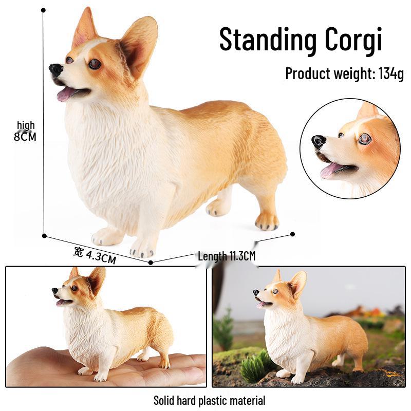 Corgi Dog Model Toy - Creative Solid Pet Ornament