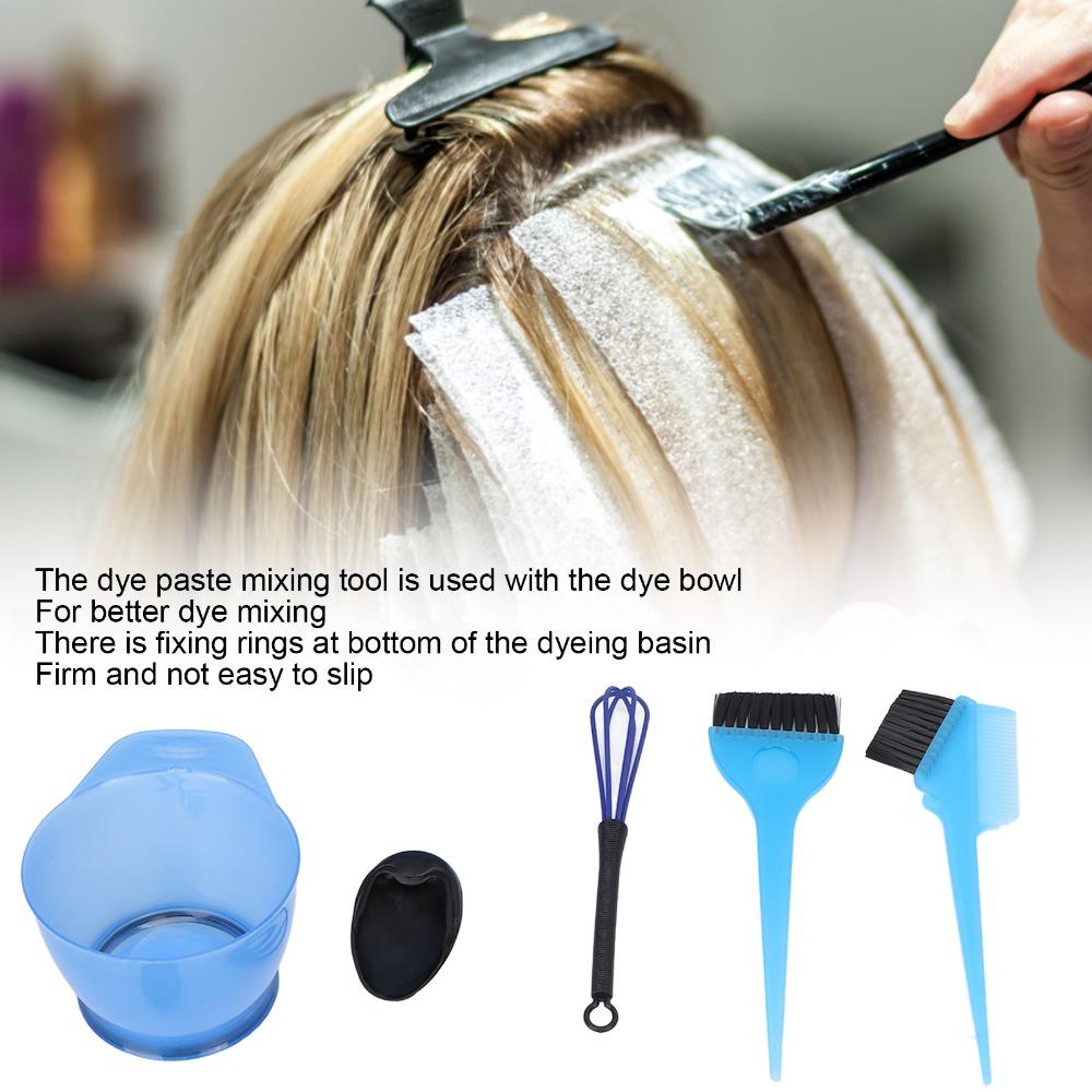 6PCS Washable Reusable Hair Tint Brush Set Portable Design Hair Coloring Set For Home Use