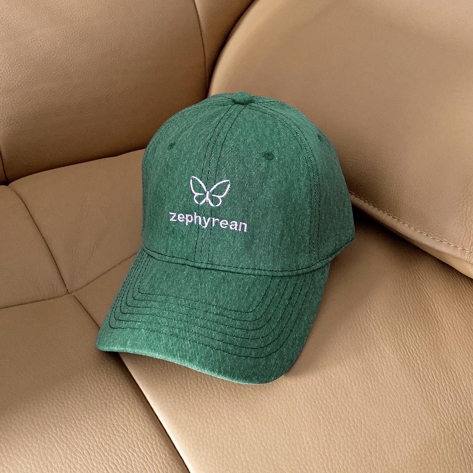 

Japanese Fashion Trendy Baseball Cap Embroidered Butterfly Baseball Cap Couple Student Men and Women Sun Protection