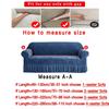1 Piece Set Sea Wave Skirt Stretch Sofa Cover Non-slip Full Cover Dust Cover Bedroom Living Room Home Decoration 2/3/4 People