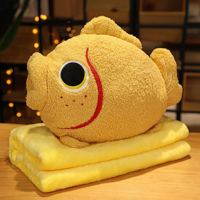 Creative Koi Fish Hand Warmer Pillow Plush Toy Home Sofa Pillow Cushion Office Nap Air Conditioning Blanket