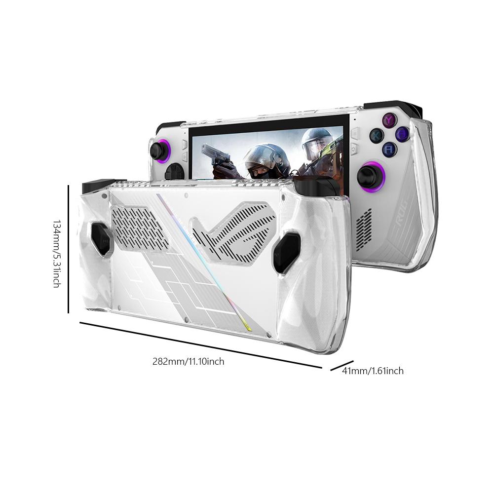 Durable Silicone TPU Protective Cover with Bracket for Asus Rog Ally Game Console Shockproof Full Protection Case