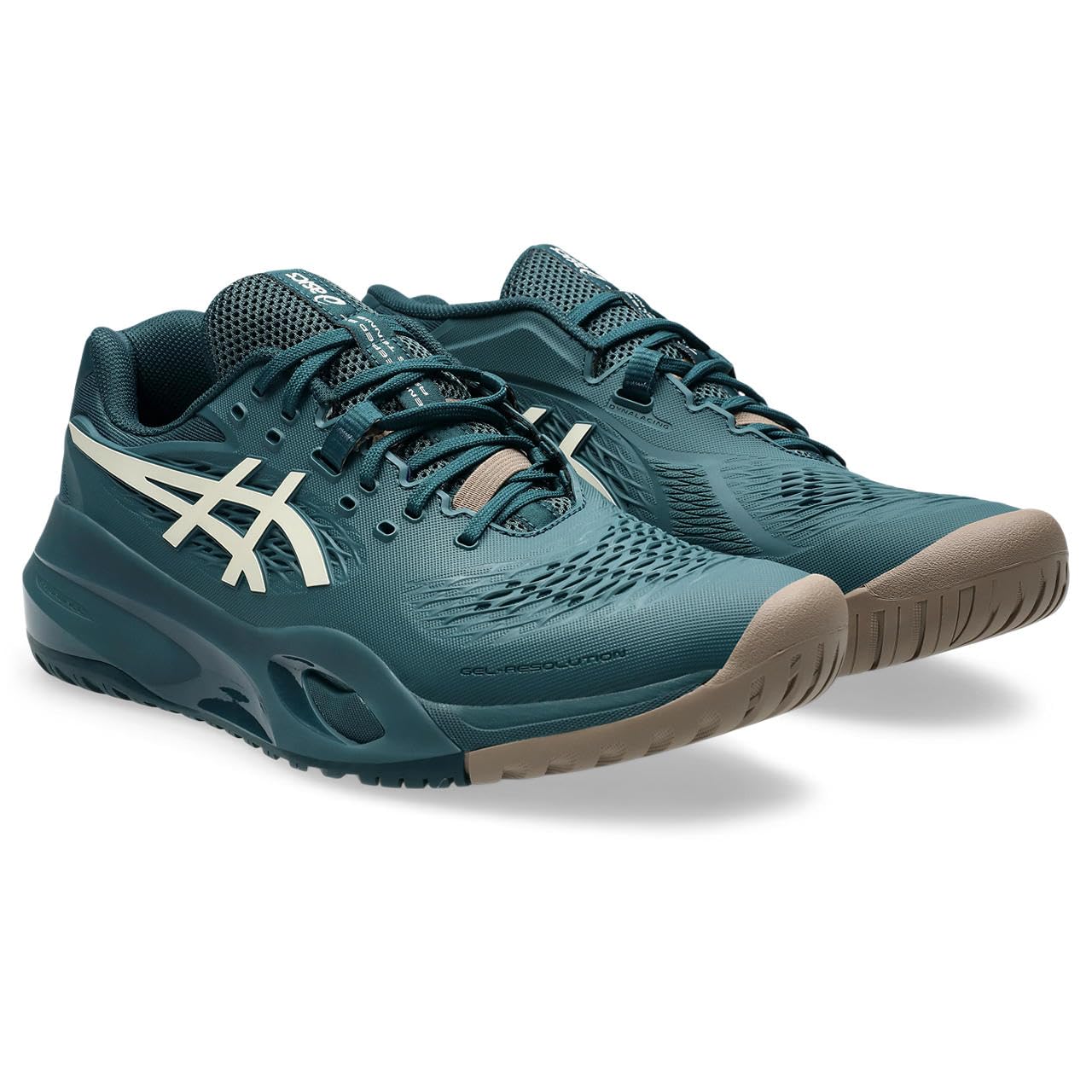 

X 1041A487 Теннисные кроссовки 300 см 3E [Asics] GEL-RESOLUTION Мужские (Саксонский зеленый/Береза) +26,5