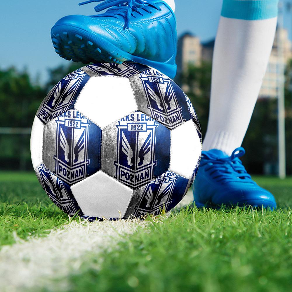 1PC KKS Lech poster size 5 soccer ball PrahaIndoor Soccer Ball Colorful All Ages Machine Stitched PVC Competition Ready Durable High-Bounce