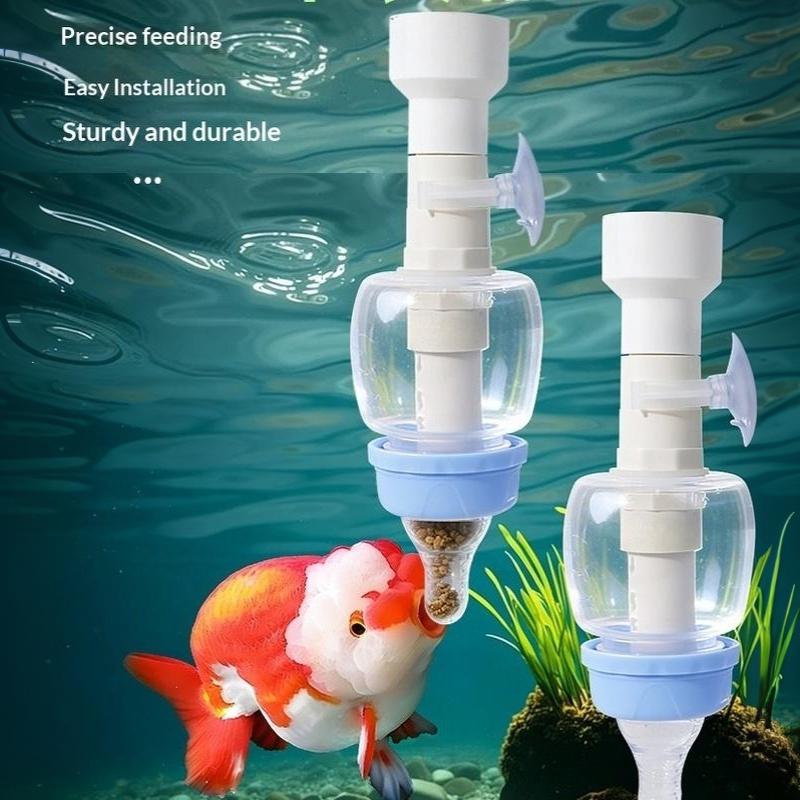 Durable Plastic Fish Tank Pacifier Feeder Anti Cloud Water Fixed Feeding Nipple Style Fish Food Holder