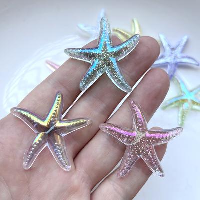 10 krásných 40mm mořských hvězd z kamínků vhodných pro DIY šperky a dekorace scrapbooků