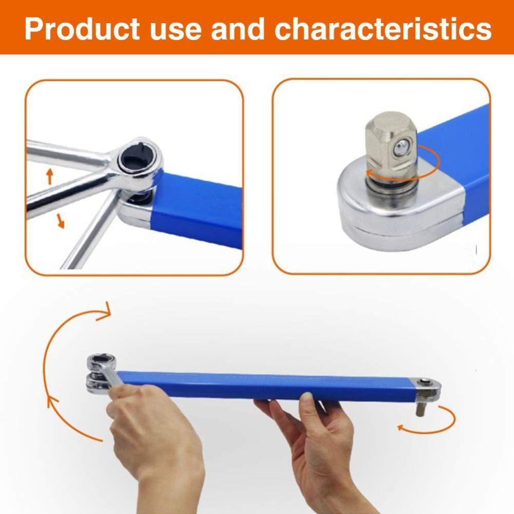 Double Head Wrench Socket Steel Ratchet Repair Tools New Offset Extension Wrench  Hone
