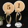 Champagne Gold Creative Wedding Table Card Holder & Number