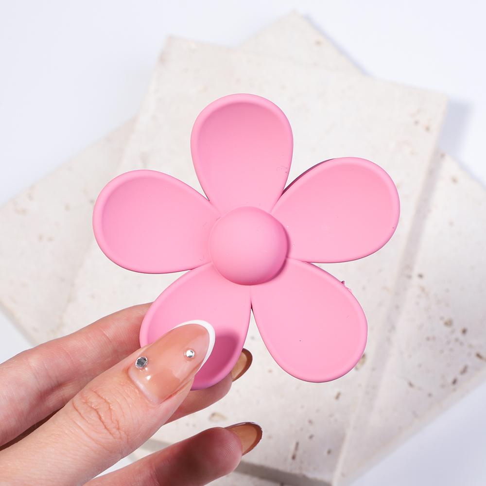 1Pcs Women Solid Color Flower Acrylic Hair Claw for Girls Sweet Pearl Hair Clamps Hair Crab Headband Clips Hair Accessories