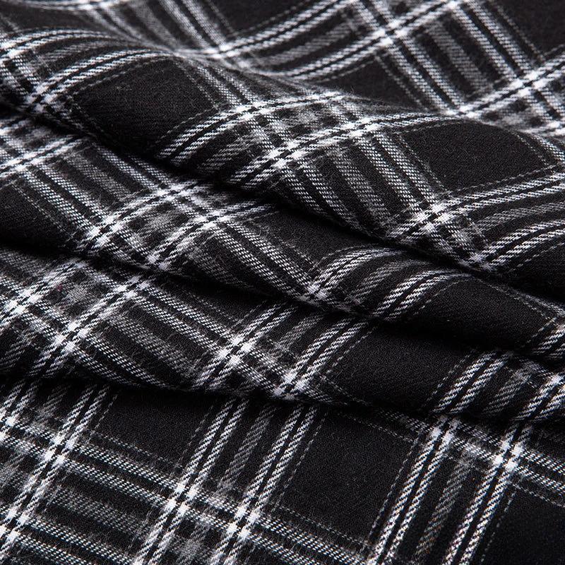 100x145cm Cotton Autumn/winter Cartoon Floral Tweed Flannel Plaid Shirt Fabric Fine Frosted Soft Cloth Yarn-dyed Garment Fabric