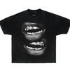 Grin Fang Mouth Garment-Dyed Boxy Shirt