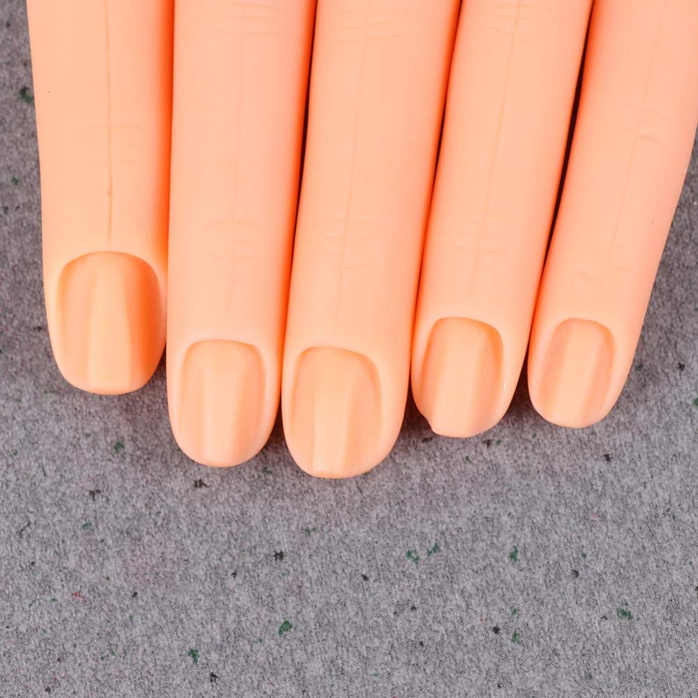 5Pcs/set for Acrylic Gel Silicone Fake Fingers Manicure Nail Art Training Hand Practice Model