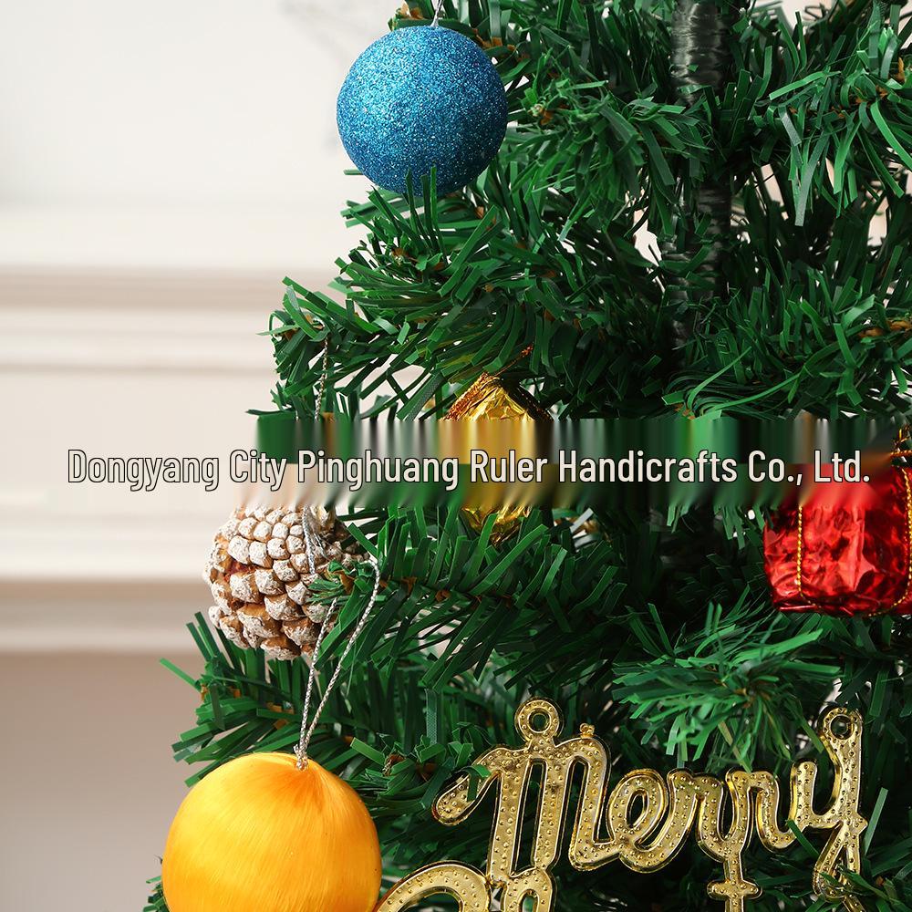Mini 30cm Christmas Tree Set: PVC Desktop Decoration with Ornaments