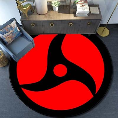 Cartoon Naruto Round Area Rug Living Room Bedroom Non-slip Floor Mat